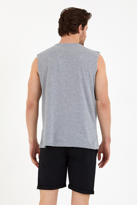 Süperlife Erkek Bisiklet Yaka Regular Fit  Los Angeles Baskılı Tişort SPR22TS123