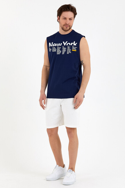 Süperlife Erkek Bisiklet Yaka Regular Fit New York Baskılı Tişort SPR22TS125