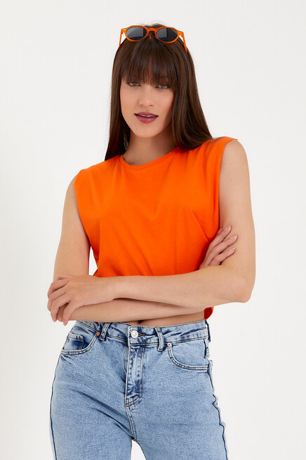 Süperlife Kadın Regular Fit Crop Tişort SPR22TSK128