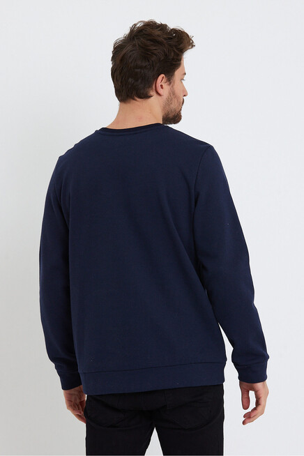 Süperlife Erkek Bisiklet Yaka Regular Fit Brooklyn Baskılı İnce Sweatshirt SPR23SW330