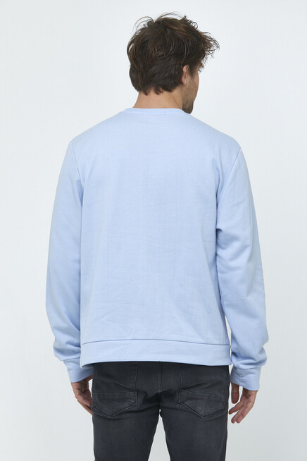 Süperlife Erkek Bisiklet Yaka Regular Fit Brooklyn Baskılı İnce Sweatshirt SPR22SW132