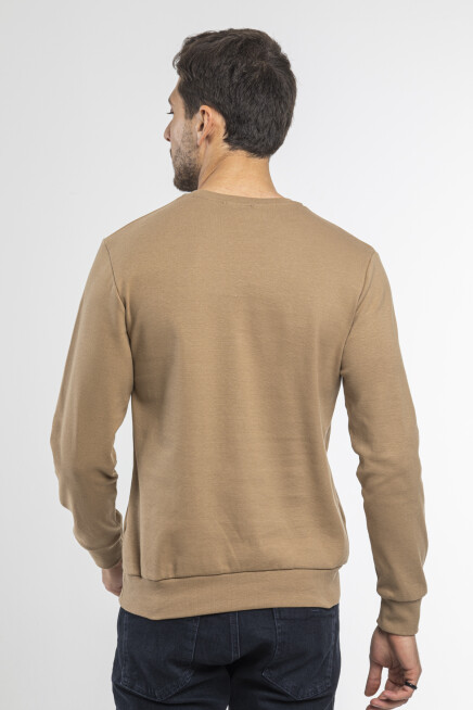 Süperlife Bisiklet Yaka Uzun Kollu Dar Kalıp İnce  Erkek Sweatshirt SPR2019K18