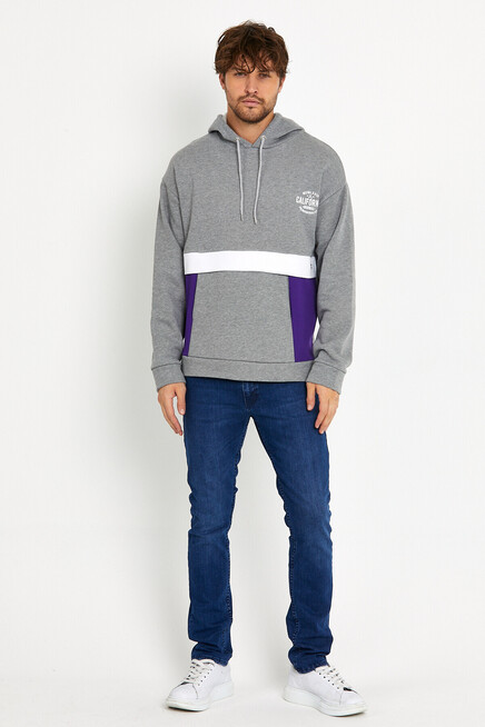 Erkek Kapşonlu Regular Fit Garnili Sweatshirt SPR22SW169