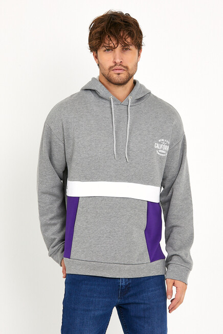 Erkek Kapşonlu Regular Fit Garnili Sweatshirt SPR22SW169