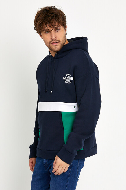 Erkek Kapşonlu Regular Fit Garnili Sweatshirt SPR22SW169