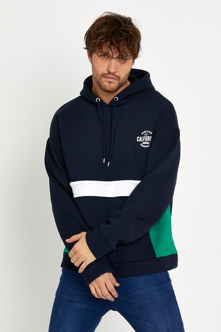 Erkek Kapşonlu Regular Fit Garnili Sweatshirt SPR22SW169