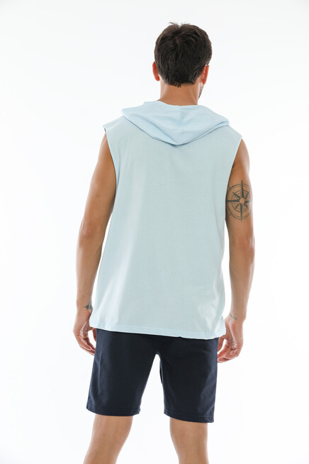 Süperlife Erkek Kapşonlu Standart &Regular Fit  Aır Baskılı Tişort SPR21Y07