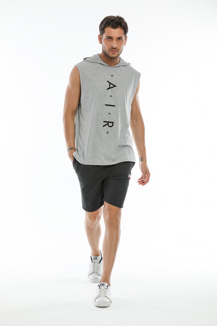 Süperlife Erkek Kapşonlu Standart &Regular Fit  Aır Baskılı Tişort SPR21Y07