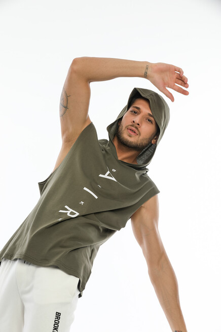 Süperlife Erkek Kapşonlu Standart &Regular Fit  Aır Baskılı Tişort SPR21Y07