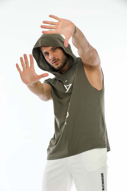 Süperlife Erkek Kapşonlu Standart &Regular Fit  Aır Baskılı Tişort SPR21Y07