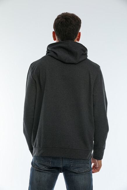 Süperlife Erkek Kapşonlu Regular Fit Air Baskılı İnce Sweatshirt SPR22SW162