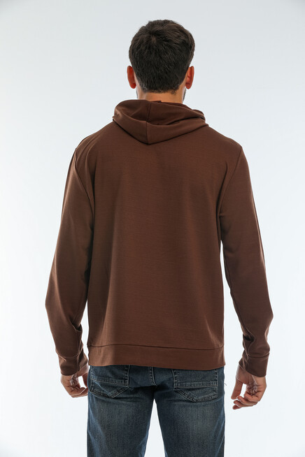 Süperlife Erkek Kapşonlu Regular Fit Brooklyn Baskılı İnce Sweatshirt SPR22SW161