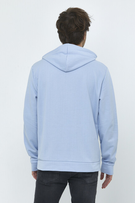 Süperlife Erkek Kapşonlu Regular Fit Brooklyn Baskılı İnce Sweatshirt SPR22SW161