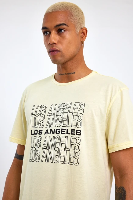 Süperlife Erkek  Bisiklet Yaka Regular Fit Baskılı Tişort SPR23ts305