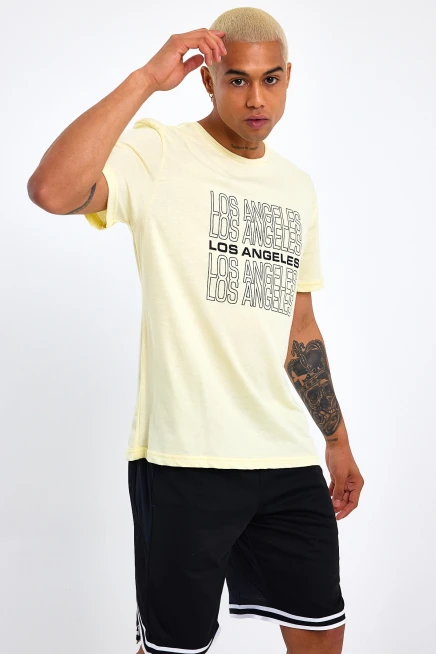 Süperlife Erkek  Bisiklet Yaka Regular Fit Baskılı Tişort SPR23ts305