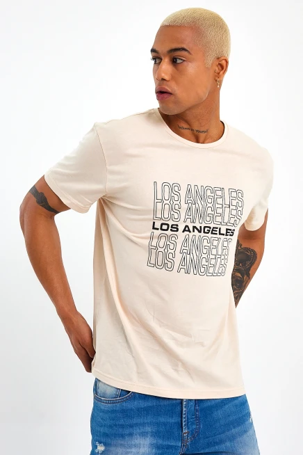 Süperlife Erkek  Bisiklet Yaka Regular Fit Baskılı Tişort SPR23ts305