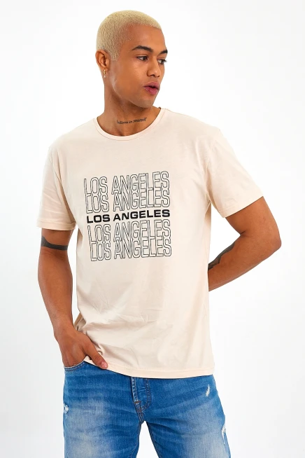 Süperlife Erkek  Bisiklet Yaka Regular Fit Baskılı Tişort SPR23ts305