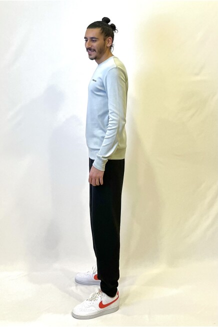 Süperlife Bisiklet Yaka Uzun Kollu Dar Kalıp İnce  Erkek Sweatshirt SPR2019K18