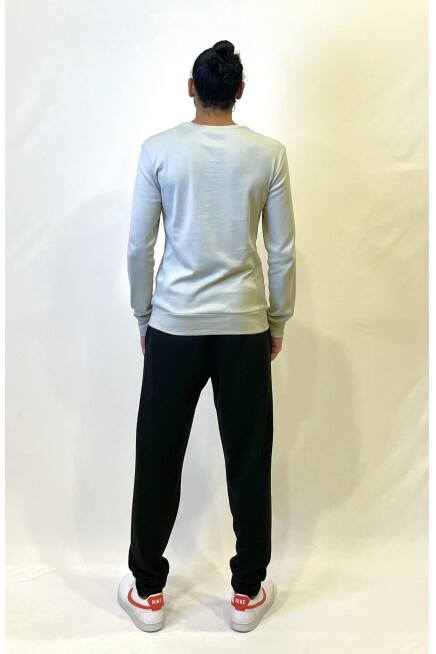 Süperlife Bisiklet Yaka Uzun Kollu Dar Kalıp İnce  Erkek Sweatshirt SPR2019K18