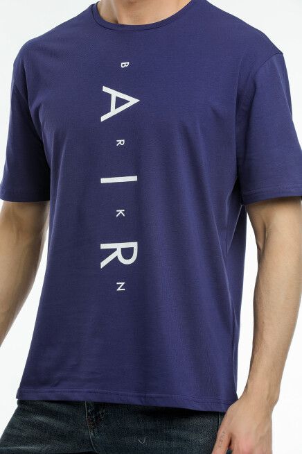 Süperlife Erkek Bisiklet Yaka Standart &Regular Fit  Aır Baskılı Tişort SPR21Y28