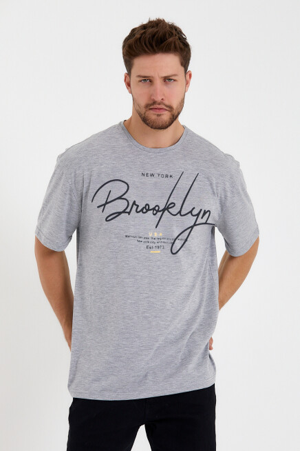 Süperlife Erkek Bisiklet Yaka Standart &Regular Fit Tişort SPR22TS110