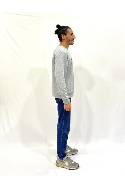 Erkek Bisiklet Yaka Rahat Kalıp 3 iplik Kalın Tokyo Baskılı  Sweatshirt SPR24SW30