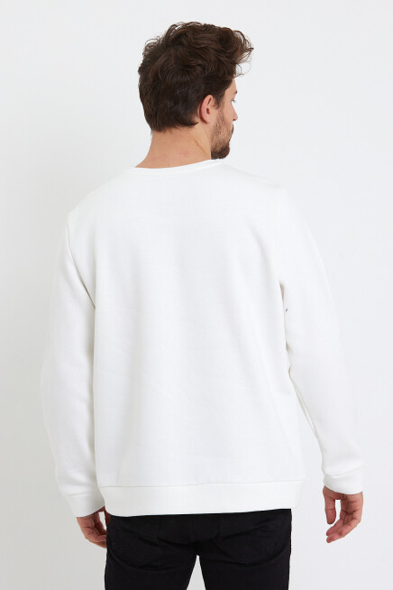 Süperlife Erkek Bisiklet Yaka 3 iplik Kalın Brooklyn Baskılı Sweatshirt SPR24sw29