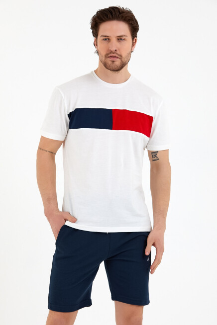 Süperlife Erkek Bisiklet Yaka Regular Fit Garnili  Tişort SPR22TS111