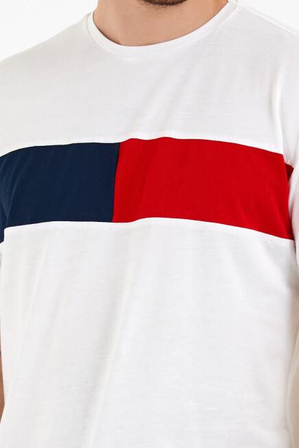 Süperlife Erkek Bisiklet Yaka Regular Fit Garnili  Tişort SPR22TS111