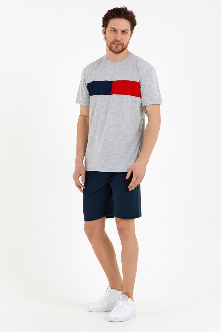 Süperlife Erkek Bisiklet Yaka Regular Fit Garnili  Tişort SPR22TS111