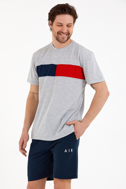 Süperlife Erkek Bisiklet Yaka Regular Fit Garnili  Tişort SPR22TS111