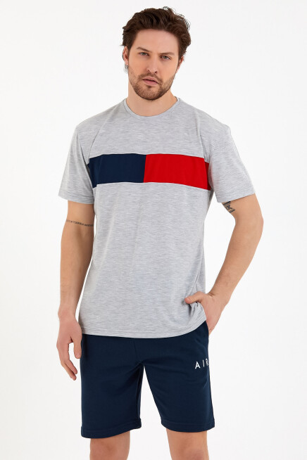 Süperlife Erkek Bisiklet Yaka Regular Fit Garnili  Tişort SPR22TS111