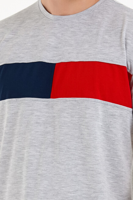 Süperlife Erkek Bisiklet Yaka Regular Fit Garnili  Tişort SPR22TS111