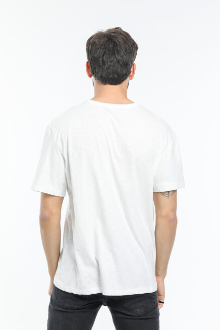 Süperlife Erkek Bisiklet Yaka Slim Fit Baskılı Tişort SPR21Y23