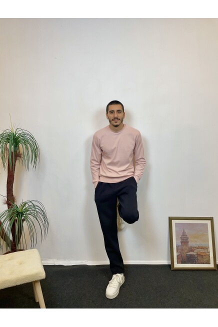 Süperlife Erkek Bisiklet Yaka Slim Fit İnce Sweatshirt SPR 20K17