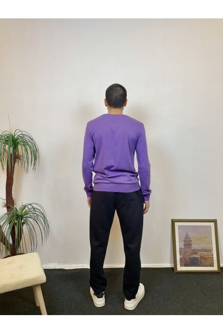 Süperlife Erkek Bisiklet Yaka Slim Fit İnce Sweatshirt SPR 20K17