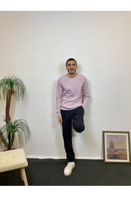 Süperlife Erkek Bisiklet Yaka Slim Fit İnce Sweatshirt SPR 20K17