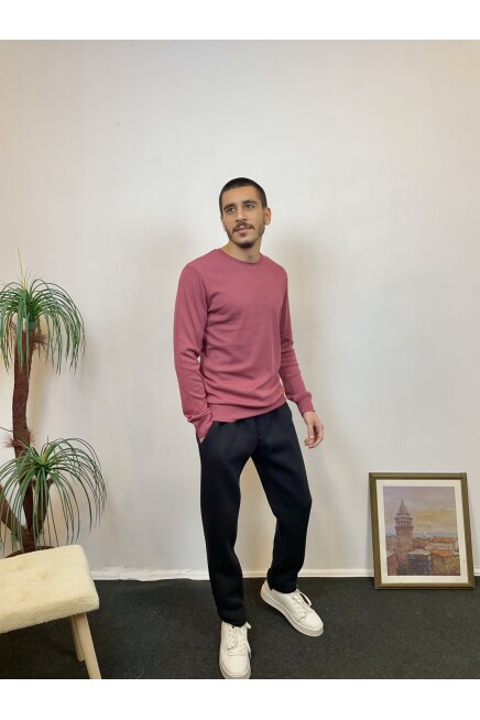 Süperlife Erkek Bisiklet Yaka Slim Fit İnce Sweatshirt SPR 20K17