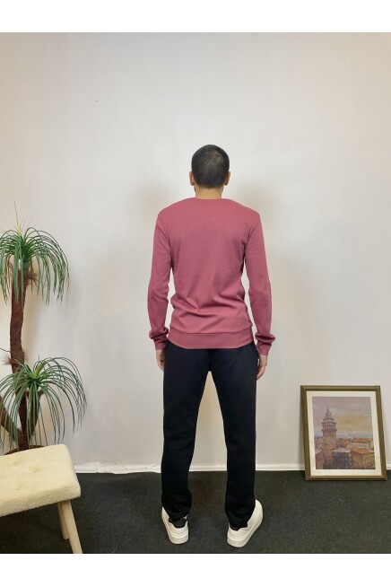 Süperlife Erkek Bisiklet Yaka Slim Fit İnce Sweatshirt SPR 20K17