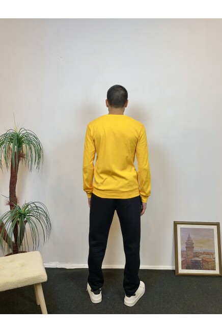 Süperlife Erkek Bisiklet Yaka Slim Fit İnce Sweatshirt SPR 20K17