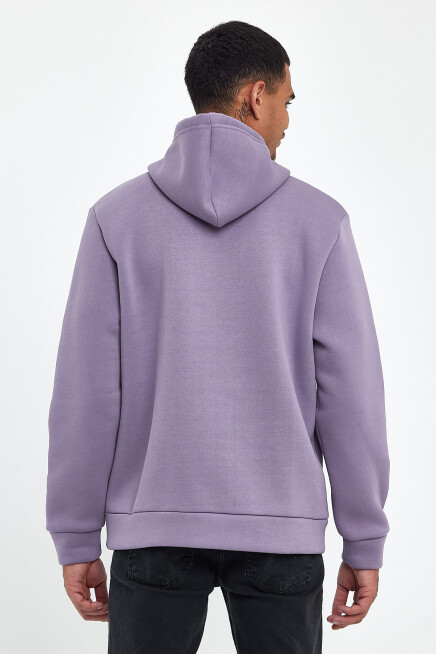 Erkek Kapş.Rahat Kalıp İçi Polarlı 3 iplik Orta Brooklyn Baskılı SweatShırt spr24sw13