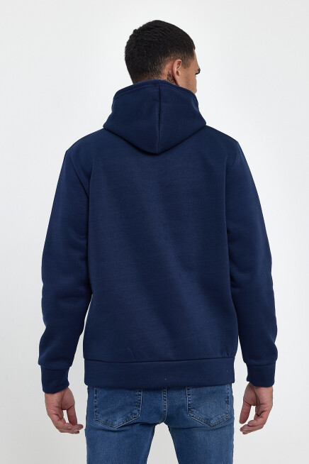 Erkek Kapş.Rahat Kalıp İçi Polarlı 3 iplik Orta Brooklyn Baskılı SweatShırt spr24sw13