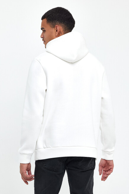 Erkek Kapş.Rahat Kalıp İçi Polarlı 3 iplik Orta Brooklyn Baskılı SweatShırt spr24sw13