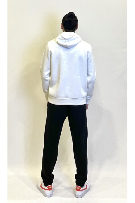 Erkek Kapşonlu Rahat Kalıp İçi Polarlı 3 iplik  Wıllams. Brooklyn Baskılı Swetashırt spr24sw04