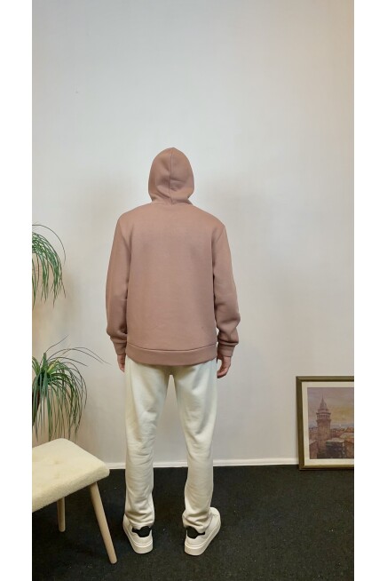 Erkek Kapşonlu Rahat Kalıp İçi Polarlı 3 iplik  Wıllams. Brooklyn Baskılı Swetashırt spr24sw04