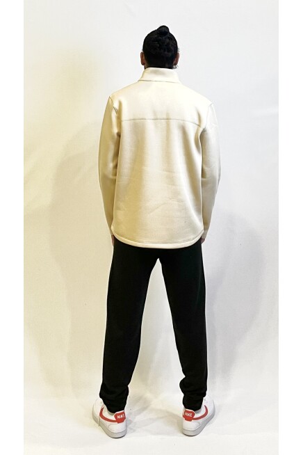 Erkek  Rahat Kalıp İçi Polarlı 3 iplik Yarım Fermuarlı  SweatShırt spr24sw21