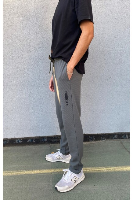 Süperlife Erkek Regular Fit Broklyn Baskılı İnce Eşofman Altı SPR 205