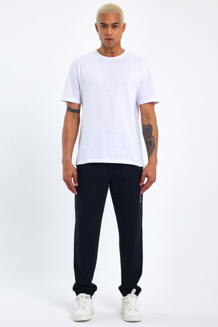 Erkek Regular/Normal Kesim Lastik Belli Brooklyn Şehir İnce Baskılı Eşofman Altı 24EA203