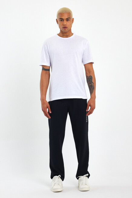 Erkek Regular/Normal Kesim Lastik Belli  Brooklyn Şehir Baskılı İnce Eşofman Altı 24EA205