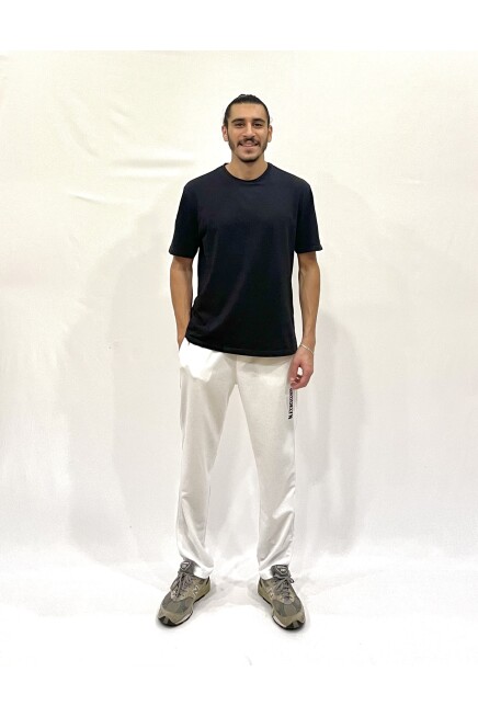 Erkek Regular/Normal Kesim Lastik Belli  Brooklyn Şehir Baskılı İnce Eşofman Altı 24EA205